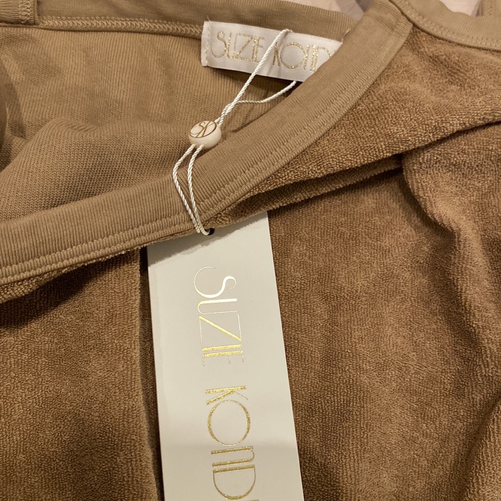 Suzie Kondi organic terry cotton Tank dress in Teddy brown - Picture 5 of 9